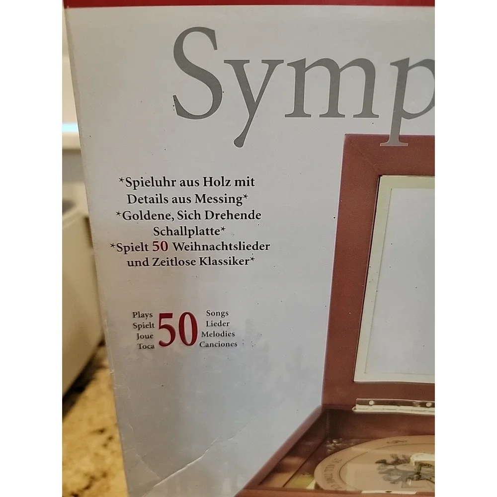 Mr. Christmas Symphonique Music Box 50 Songs Wood & Brass w/ Original Box Tested